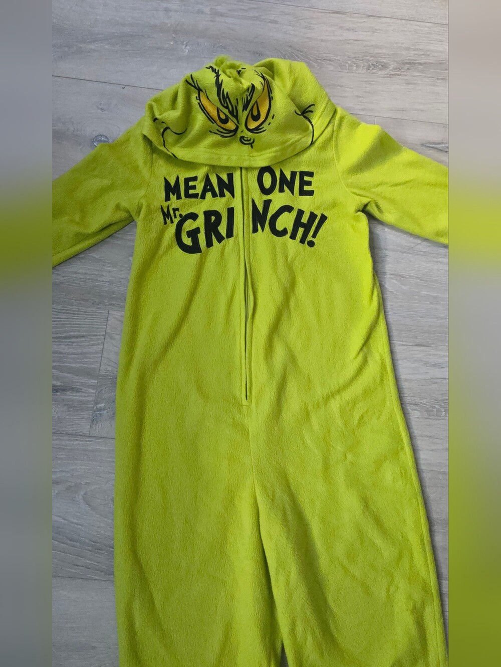 Dr. Seuss "Mean One Mr. Grinch" One-Piece Hooded Onesie